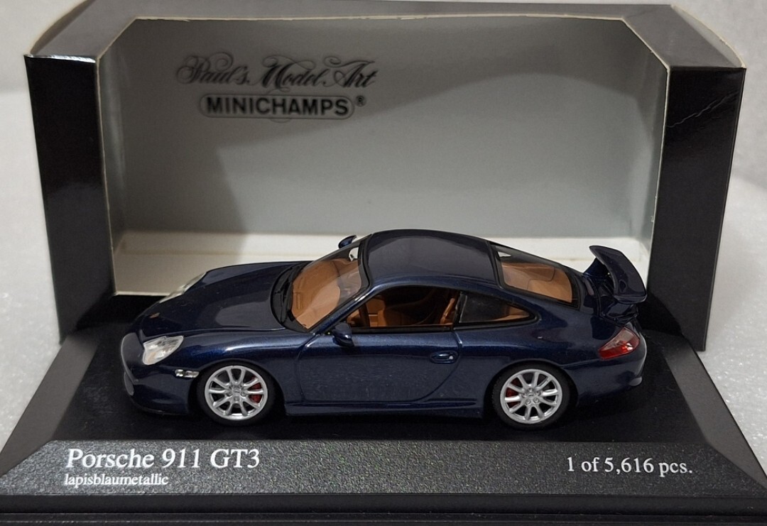 ミニチャンプス 1/43スケールポルシェ 911（996 ） GT3 2003 Porsche 911 (996) GT3 2003 Blue Met 1:43 Minichamps
