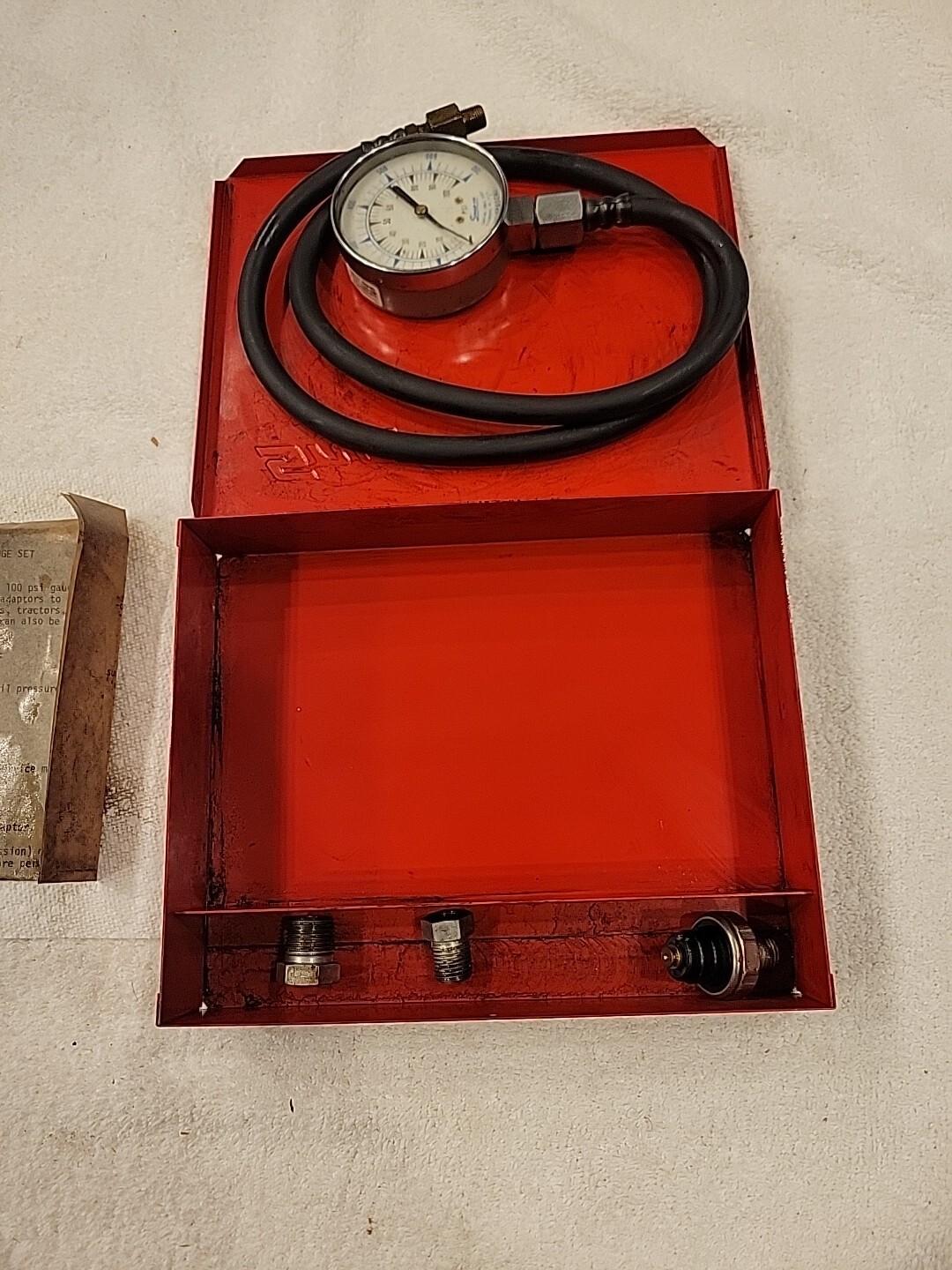 SNAPON TOOLS MT37 OIL PRESSURE GAUGE KIT SET WITH METAL CASE eBay