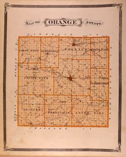 1876 Plat Map ~ ORANGE COUNTY, INDIANA - PAOLI ~ (14x17)-#85