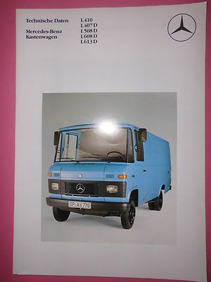 Prospekt Sales Broschure Mercedes- Benz Kastenwagen L410 ...