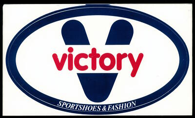 Werbe Aufkleber - Victory Sneakers Deichmann - 15x9cm - Vintage Reklame 90er
