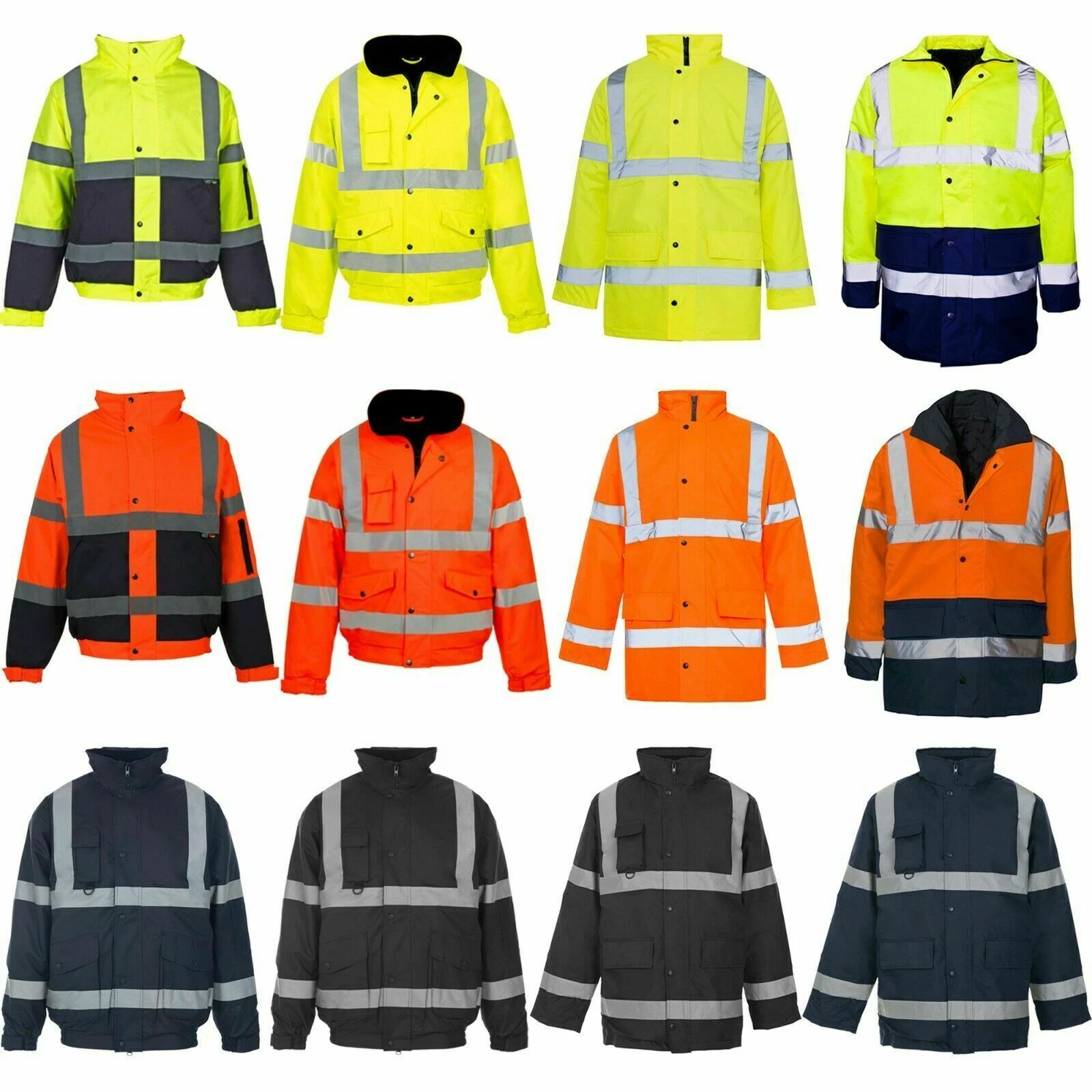 HI VIZ VIS JACKET HIGH VISIBILITY REFLECTIVE WATERPROOF WORKWEAR PADDED HOODED
Opens in a new window
