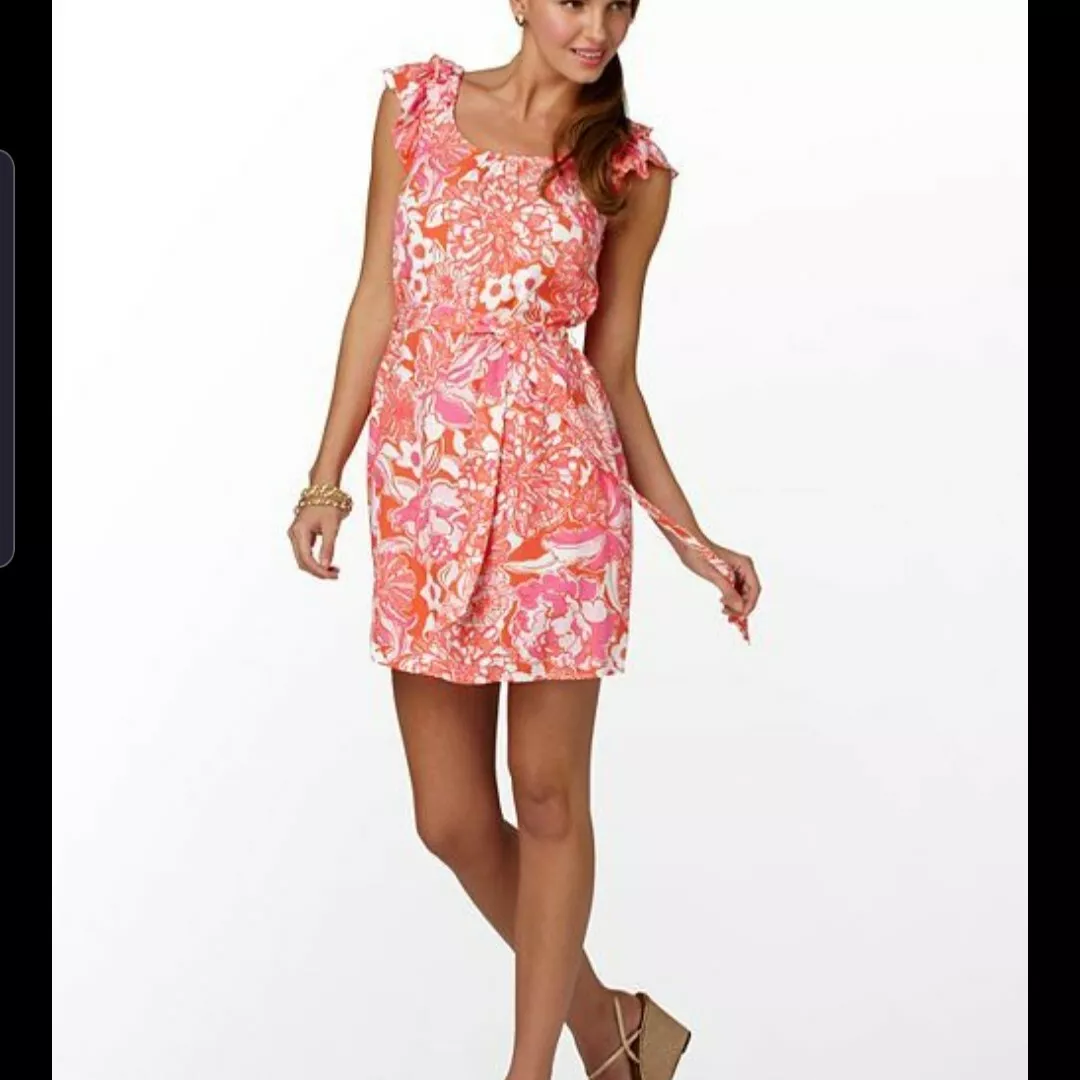 Lilly pulitzer top orange dress