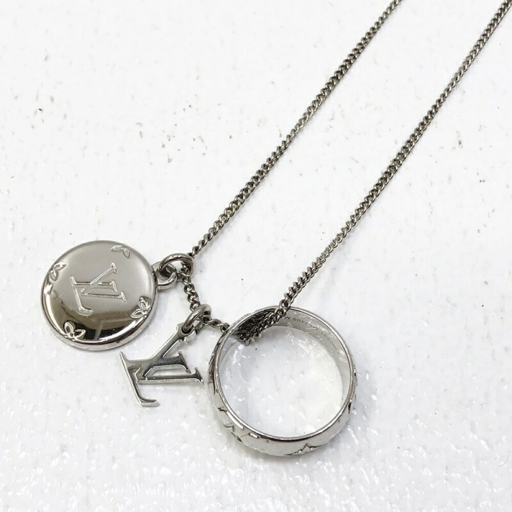 LOUIS VUITTON Chain Necklace M62485 Monogram Charms Ring LOUIS VUITTON Chain Necklace M62485 Monogram Charms Ring