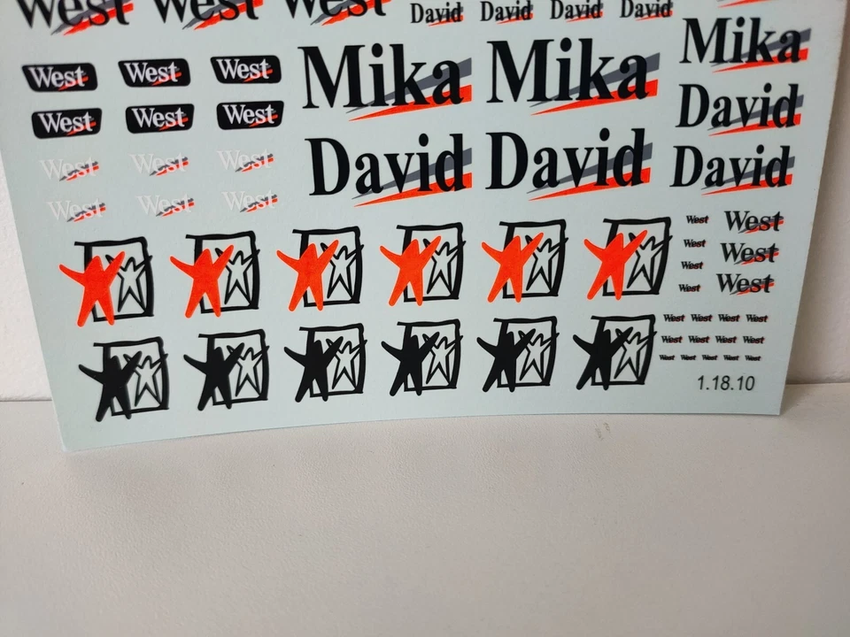 Decals McLaren WEST 1/18 2000??? Décalcomanies 1.18.10 - Photo 2/4