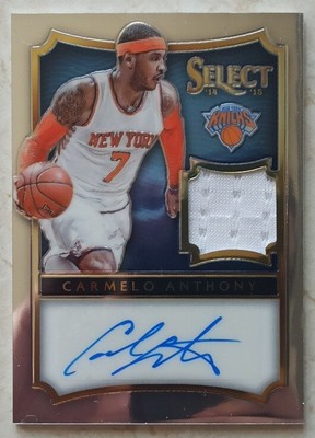 PANINI SELECT 2014-15 MELO CARMELO ANTHONY AUTO JERSEY 1/35 LIKE 1/1