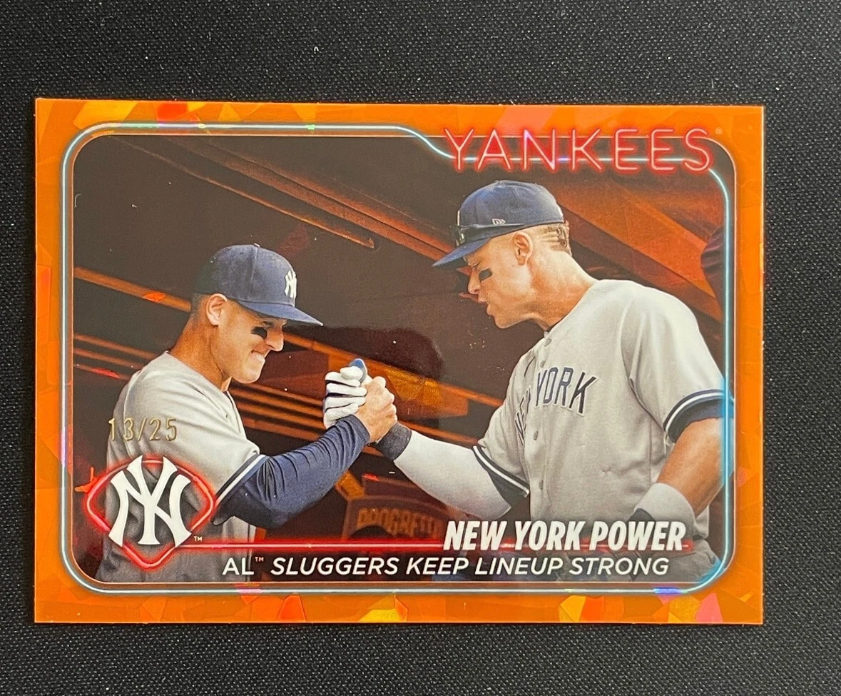 2024 Topps Chrome Sapphire Orange Ice New York Power Aaron Judge 13/25 Yankees
