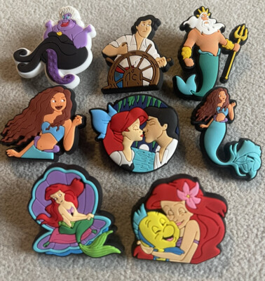 Krok Charm Jibbitz SET - Die kleine Meerjungfrau 2023/ 1989 gemischt Charms X8