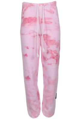 DANZY TIE DYED COTTON JERSEY TRACK PANTS SMALL UK