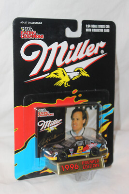 1996 1/64 RACING CHAMPIONS RUSTY WALLACE - MILLER  FORD T-BIRD -NON RETAIL - NIP