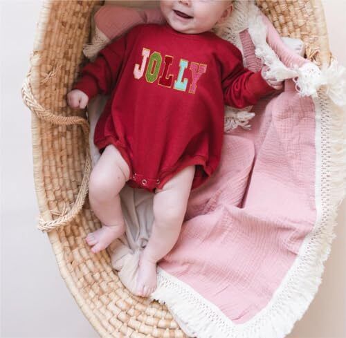 Newborn Baby Girl Boy Sweatshirt Romper Long 0-3 Months Q19 Red Letter Print - Bild 2 von 7