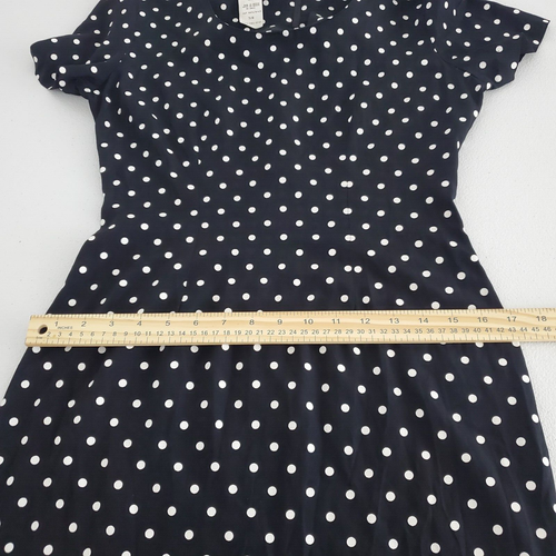 My Michelle Womens Vintage Black Polka Dot Mini Dress Size 7/8 Short Sleeve Y2K - Picture 8 of 10
