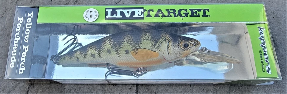 罕见活靶曲柄饵 - 黄色鲈鱼 (YP158M100) - 天然哑光适用于麝香 — 第 2/3 张图片