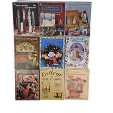 9 Vintage Tole Painting & Craft Books Folk Art Holiday Country Patterns 90s
