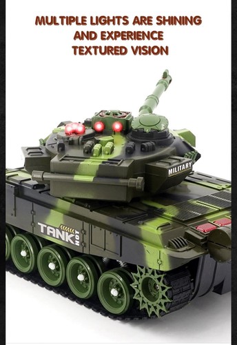 Big 17.3" / 12.6" Rc Tank Military War Tank Electric Car Remote Control Toy Gift - Picture 12 of 28