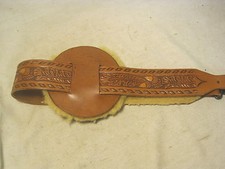 vintage tooled leather belt LDY Ariz Pro  SLS embossed LDY acorn padded horse 