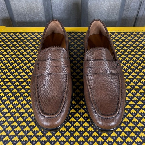 Bally Hombres Milno Café Cuero Mocasines Zapatos EE. UU. 6 Nuevos - Imagen 3 de 9