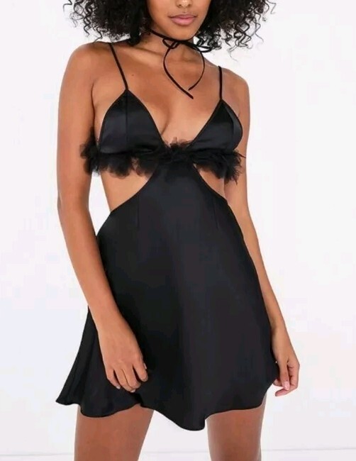 For Love & Lemons Women's Medium Black Cutout Mini Dress New with Tags |  eBay