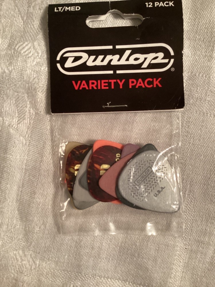 Dunlop PVP101 Guitar Pick Variety Pack, Light/Medium, 12-Pack