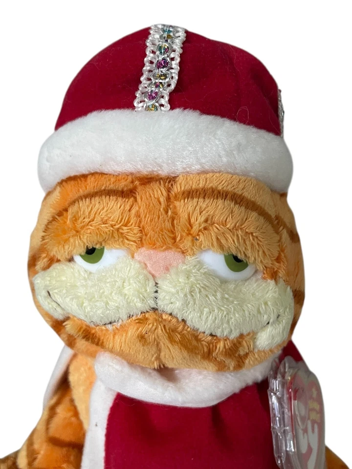 TY  Garfield 2006 His Majesty Beanie A Tail Of Two Kitties 8" Plush Toy w Tag - Image 4 of 4