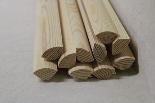 10Stk 100cm Viertelstableiste Kiefer 22x22mm Viertelrund Holzleisten - Bild 1 von 2