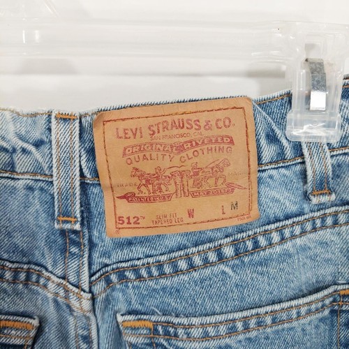 Vintage 90s Levis 512 Womens Jeans 26x30 Distressed Slim Tapered Leg, High Rise - Picture 5 of 8