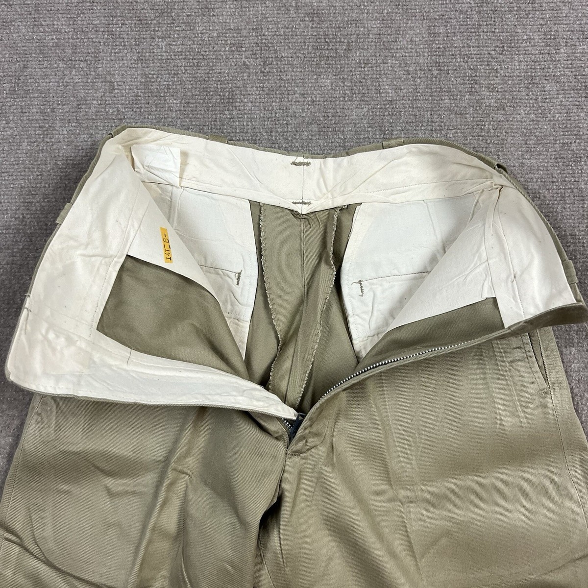 Vintage 70s US Military Khaki Twill Pants Trousers Mens