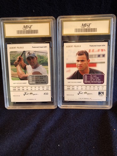 (2) ALBERT PUJOLS MINOR LEAGUE ROOKIES MINT 10 FUTURE HOF STL CARDINALS - Picture 2 of 2