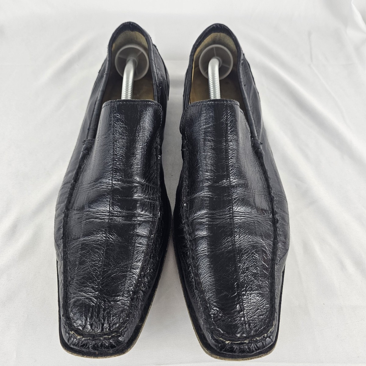 Dolce & Gabbana Made in Italy Distressed Seamed Black Leather Loafers Mens 10 Dolce & Gabbana Made in Italy Distressed Seamed Black  main image 2