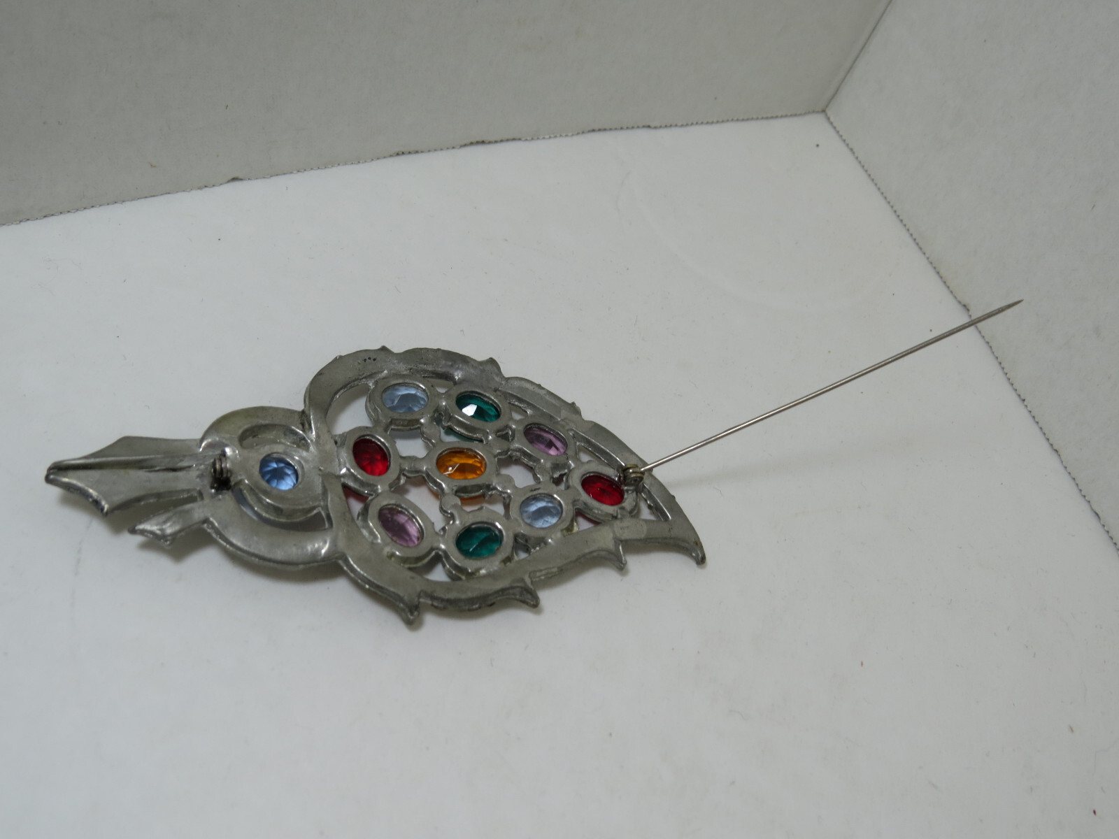 Large 4.5" Multi Colored & Rhinestone Torch Vinta… - image 6