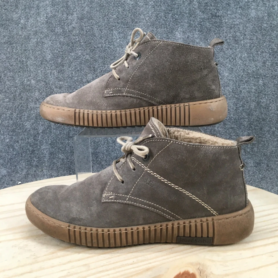 Josef Seibel 靴子女式 41 Maren 2 Chukka 冬季短靴灰色麂皮绒系带 — 第 2/4 张图片