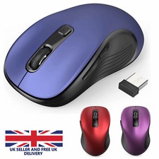 2.4GHz WIRELESS MOUSE USB DONGLE CORDLESS OPTICAL SCROLL GAMING FO PC LAPTOP MAC
