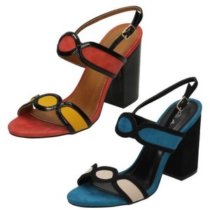 Las Señoras Anne Michelle Tacón Grueso Alto Sandalias | eBay