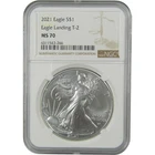 2021 Type 2 American Silver Eagle MS 70 NGC Bullion Uncirculated
