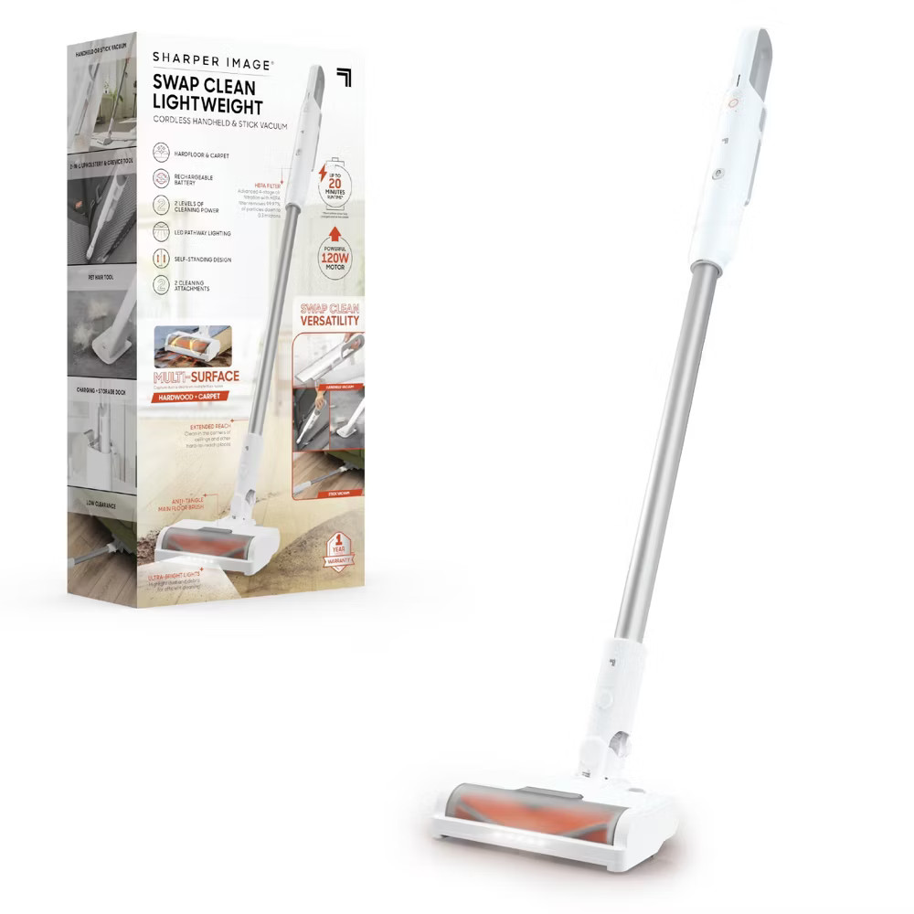 Sharper Image Swap Clean Lightweight Cordless Handheld - Stick Vacuum Gray 21890₽
