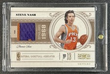 STEVE NASH 2010 NATIONAL TREASURES #80 CENTURY MATERIALS PRIME GU PATCH 02/25