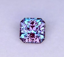 9.58 Ct Natural GIE Certified Bi-Color Alexandrite Loose Gemstone Asscher Cut