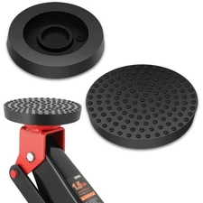 0.64" x 4" 4 Ton Universal Rubber Pad Adapter for Floor Jack Protection Pad 2PC