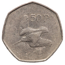 1977 IRELAND 50p FIFTY PENCE COIN