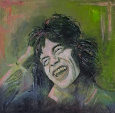 Original Gemälde direkt vom Künstler: Mick Jagger 60 x 60, Acryl auf Leinwand