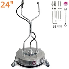 24" Pressure Washer Surface Cleaner Dual Handle Stainless Steel 4900PSI Washer