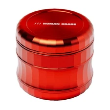 Human Grade 2.5" (63mm) Premium Aluminum Hand Grinder 6M Herb Spice Tobacco Red