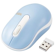 ELECOM M-DY10DRSKBUL Wireless Mouse Quiet Antibacterial 3 Buttons Small Light