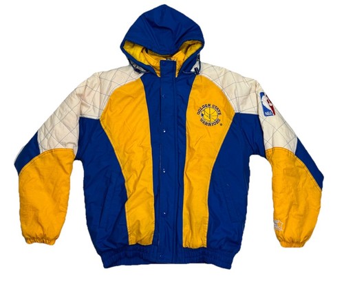 Vintage Golden State Warriors NBA Hooded Puffer Starter Jacket Mens Size Small - Bild 1 von 12