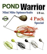 1/8 oz Spinner Baits!  4 PACK SPECIAL! Intro SALE 50% Off & FREE SHIPPING!