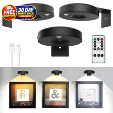 3Pack LED Picture Lights for Wall Rechargeable Battery Picture Frame Light with