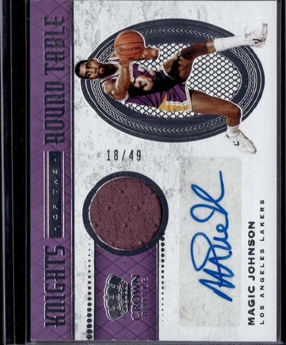 New Listing2021 Panini Crown Royale Knights of the Round Table Magic Johnson /49 Patch Auto