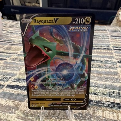 Pokémon Rayquaza V 100/159 Crown Zenith Ultra Rare Holo HP210 Dragon TCG Card