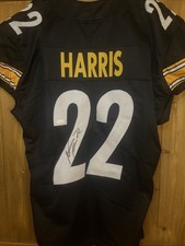 Autographed/Signed Najee Harris Pittsburgh Black Football Jersey Beckett BAS COA