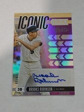 2020 Panini Absolute Iconic Ink Purple 4/10 Brooks Robinson #IC-BR Auto HOF